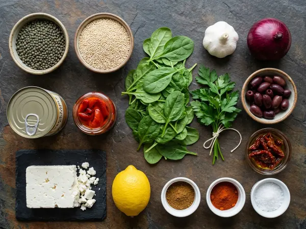 Ingredients You Need for the Best Mediterranean Lentils and Quinoa Skillet