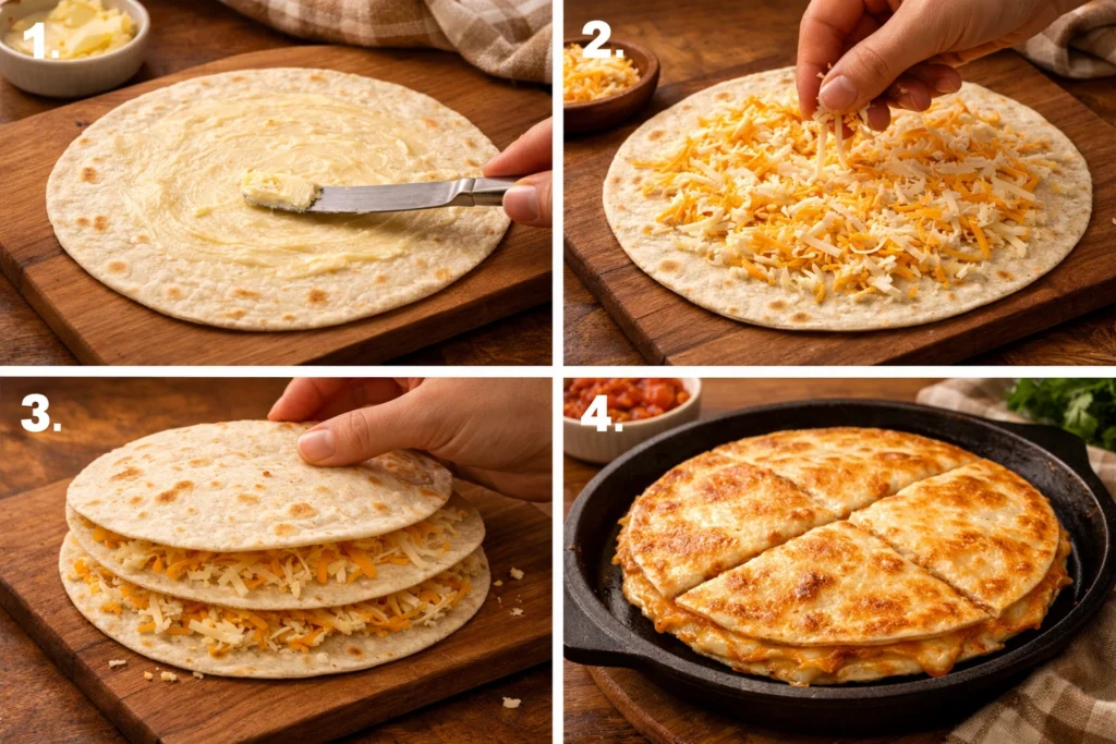 How to Make Cheesy Tortilla Pull Apart Bread Step by Step