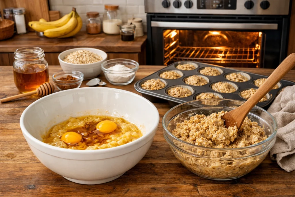 How to Make Healthy Banana Oat Muffins From Scratch Step by Step