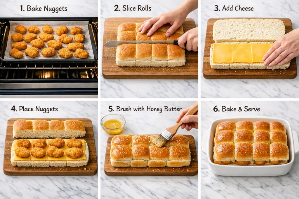 4. Step-by-Step Guide to Making Chicken Nugget Sliders on Hawaiian Rolls in Under 20 Minutes