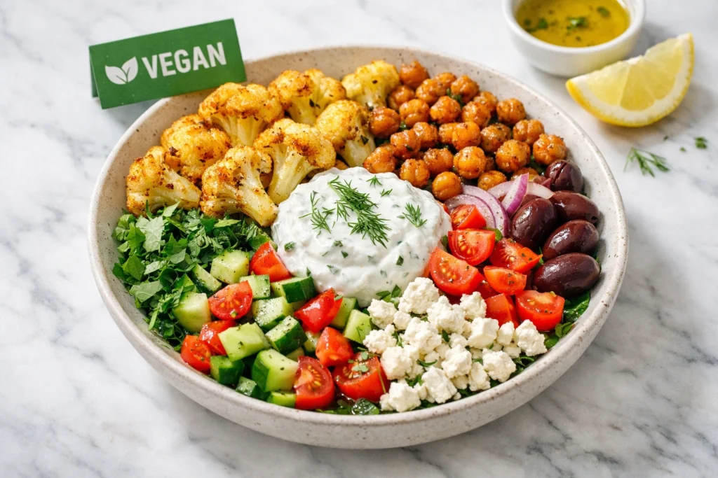 How to Make a Vegan Greek Cauliflower Bowl That Is Full of Flavor