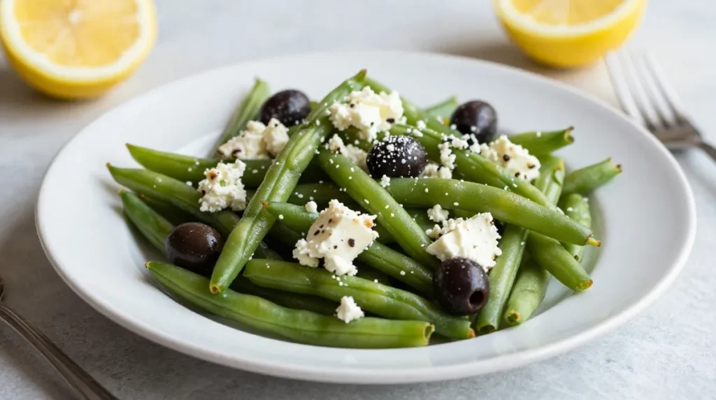 Greek Green Bean Salad With Feta Olives and Lemon That Impresses
