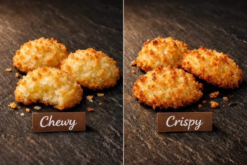 How to Make Chewy vs Crispy 3 Ingredient Coconut Macaroons