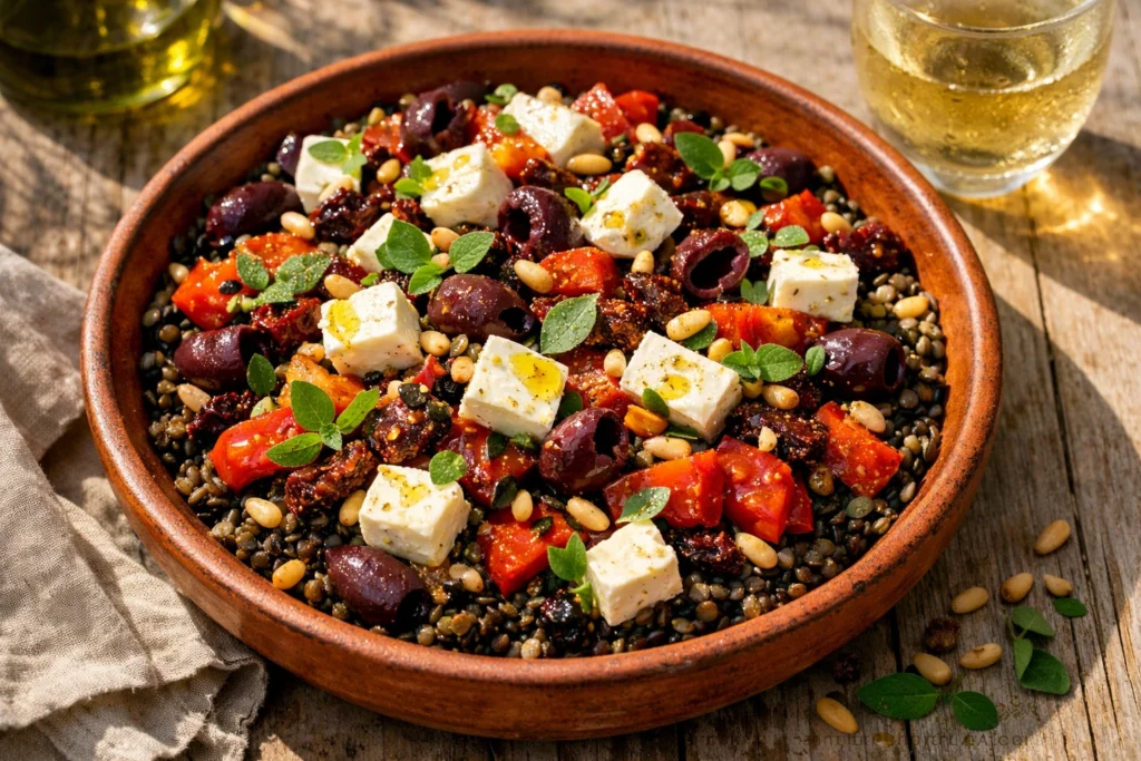 How to Make a Mediterranean Chopped Lentil Salad With Lemon Dressing
