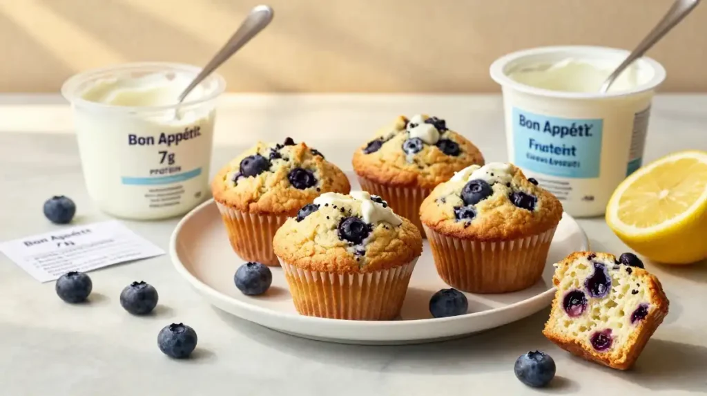 Healthy Blueberry Muffins With Greek Yogurt for Extra Moisture and Protein