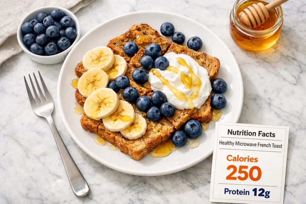 Healthy Microwave French Toast Recipe That Is Low Calorie and High Protein