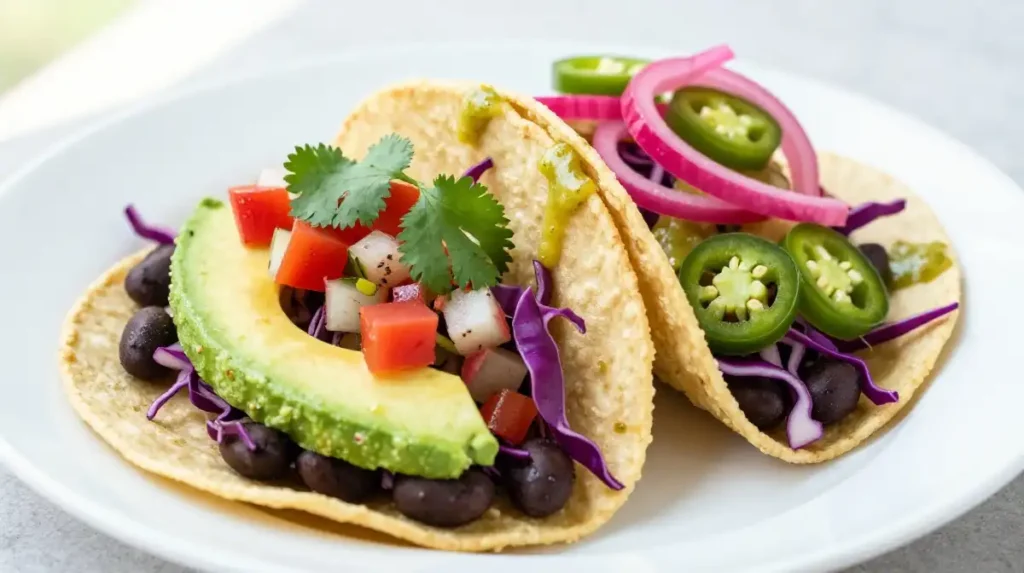How to Make Vegan Easy Black Bean Tacos With Fresh and Simple Toppings