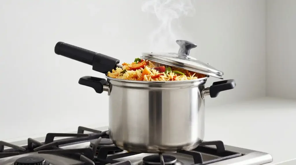 Quick Pressure Cooker Vegetable Biryani