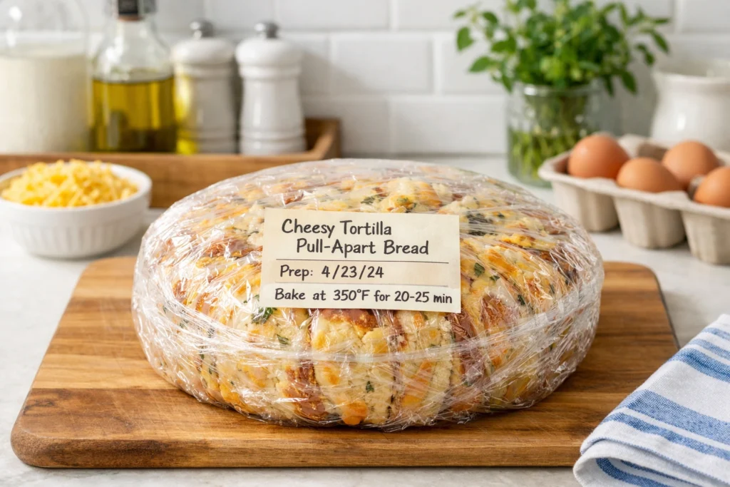 How to Make Cheesy Tortilla Pull Apart Bread Ahead of Time