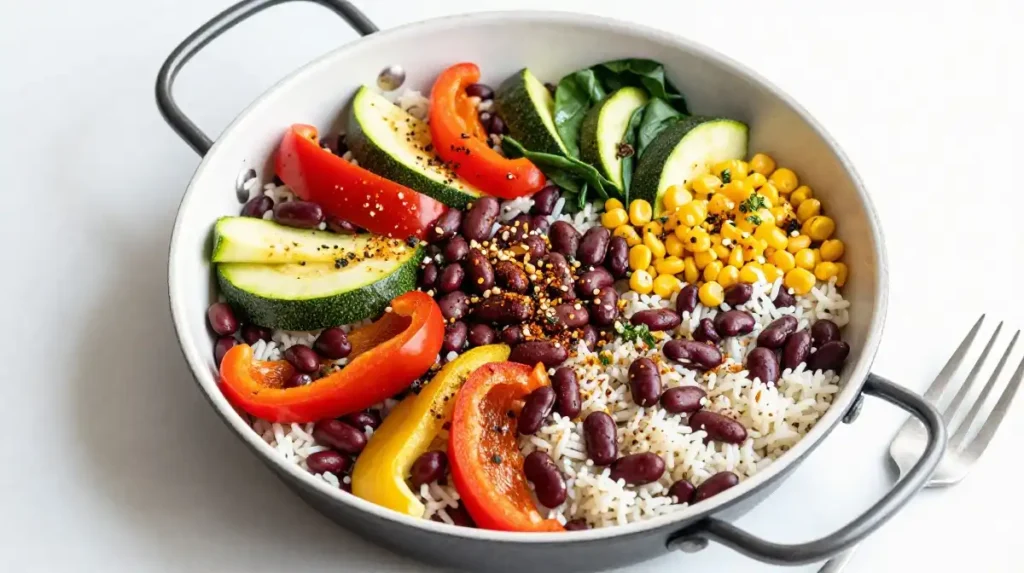 How to Make Vegetarian Kidney Beans and Rice Skillet Without Meat