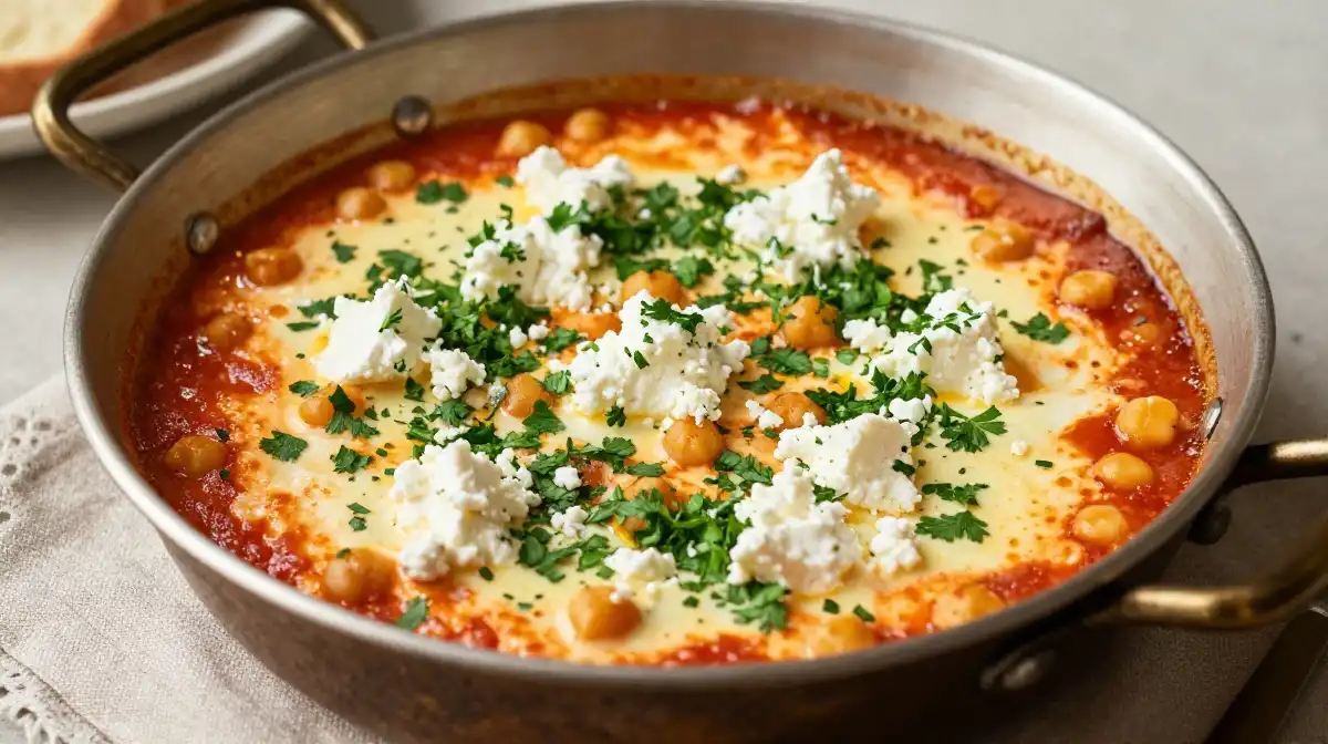 Creamy Chickpea Shakshuka With Feta and Fresh Herbs