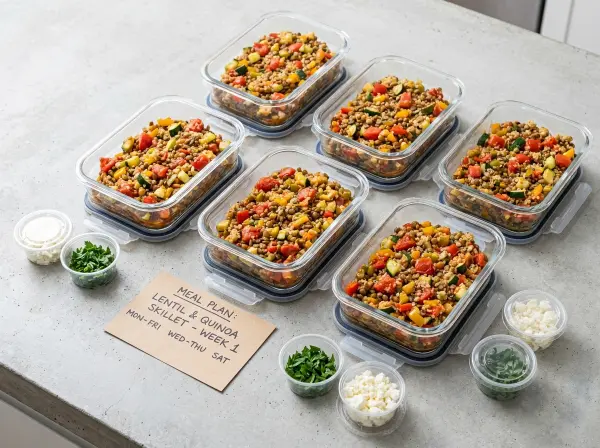 How to Make Mediterranean Lentils and Quinoa Skillet for Meal Prep