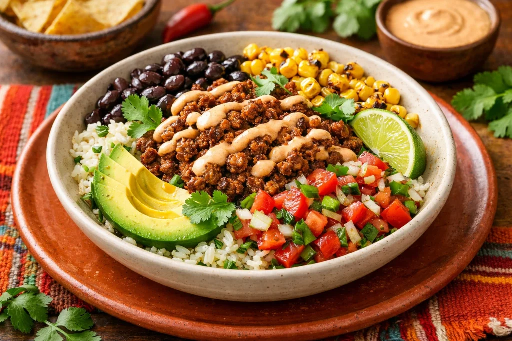 Mexican Ground Beef Pepper Rice Bowls With Bold and Smoky Flavors