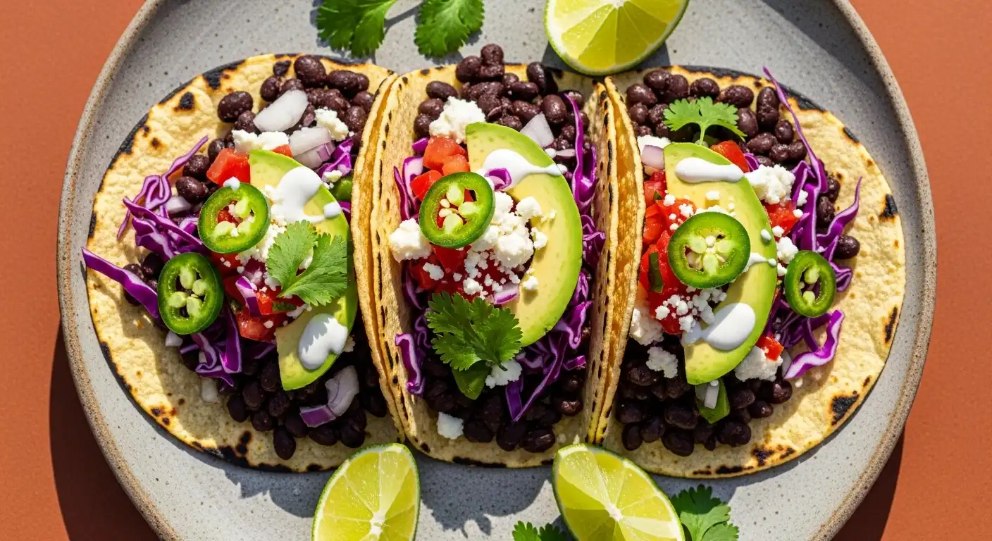 easy black bean tacos