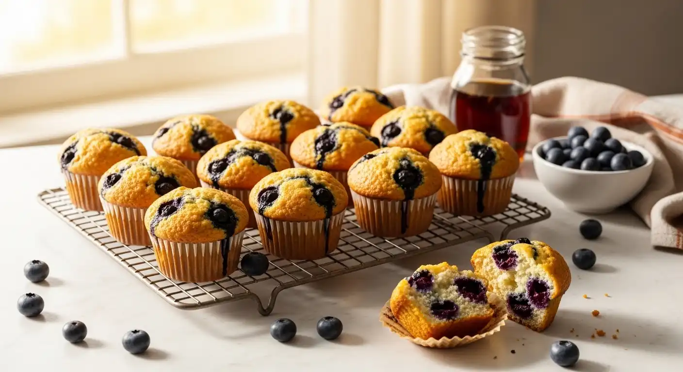 healthy blueberry muffins