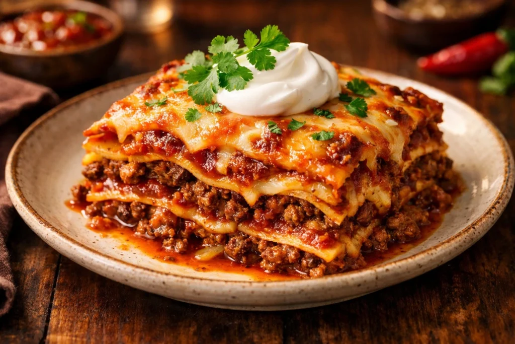 7. Lazy Enchilada Casserole With Ground Beef That the Whole Family Absolutely Devours