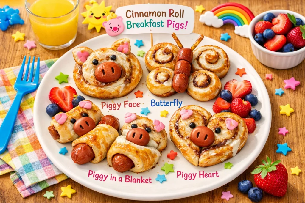 9. Kid Friendly Cinnamon Roll Breakfast Pigs Ideas the Whole Family Will Absolutely Adore