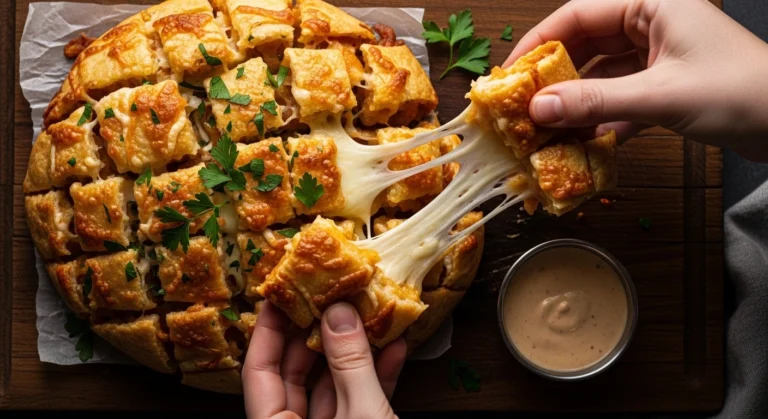 cheesy tortilla pull apart bread