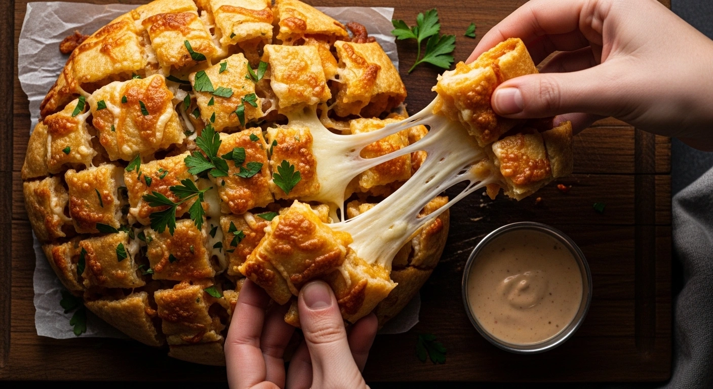 cheesy tortilla pull apart bread