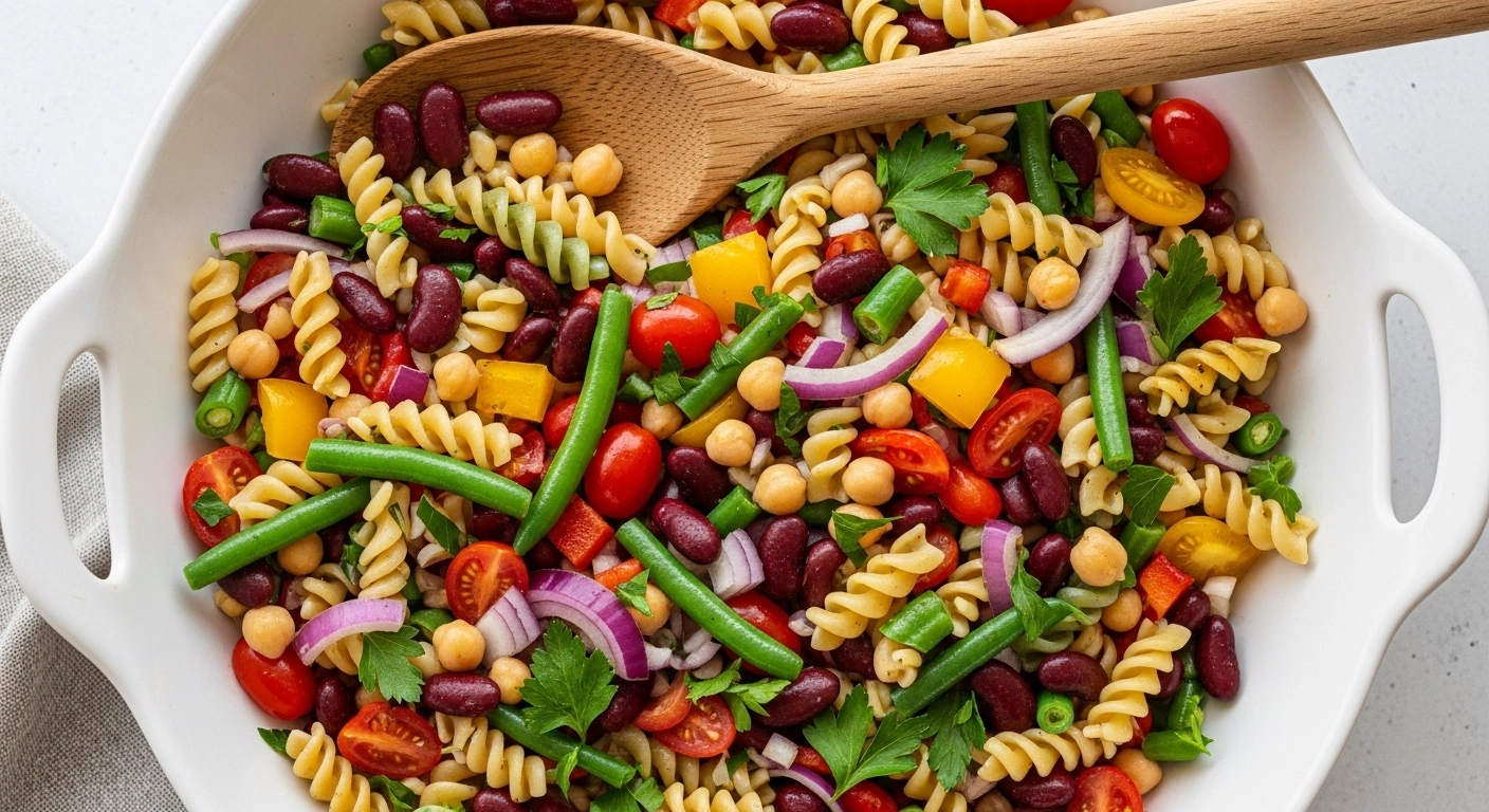 3 bean pasta salad