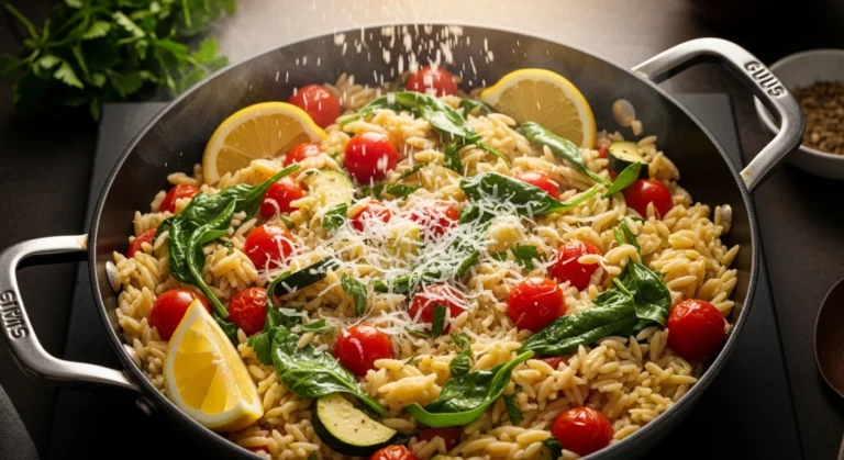 one pot vegetable orzo