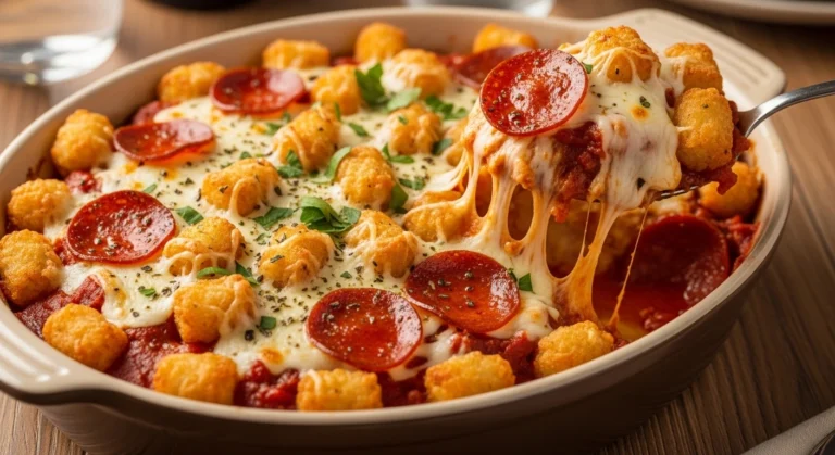 pepperoni pizza tater tot dinner