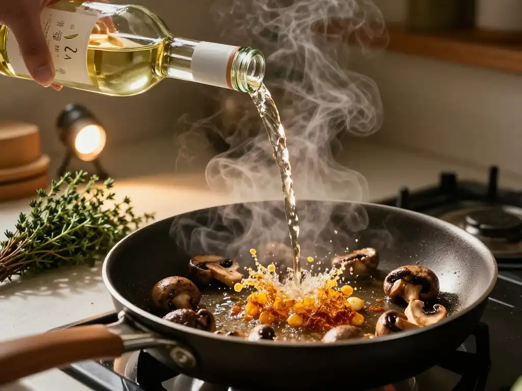 How to Add White Wine and Fresh Herbs for a Restaurant Level Flavor
