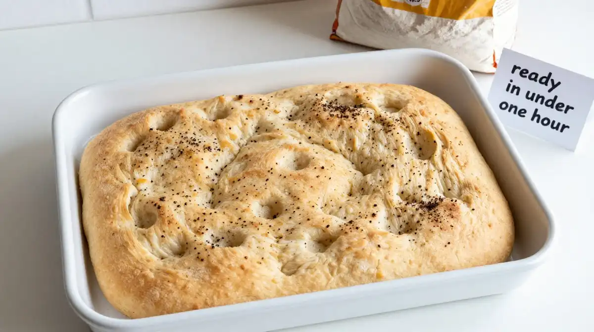 How to Make Black Pepper Focaccia Without Yeast That Still Rises Beautifully