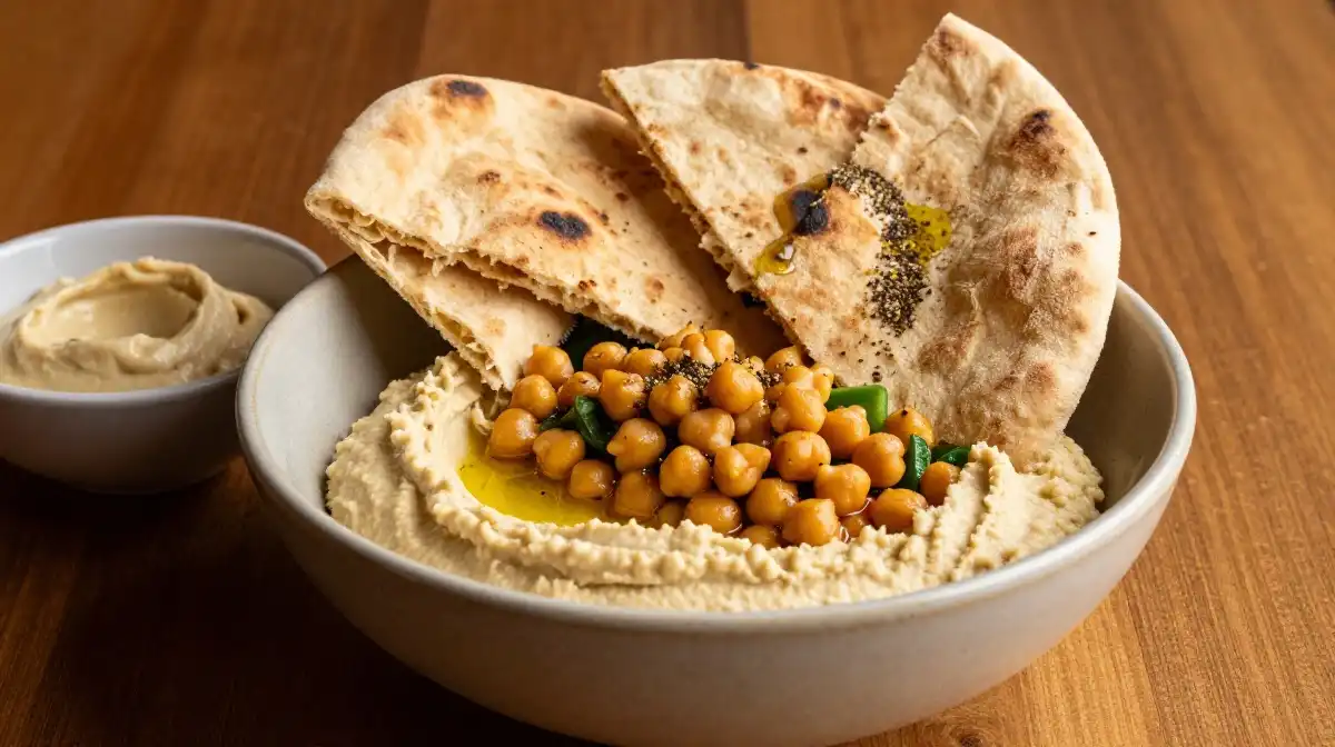 How to Make Chickpea Shawarma Bowl With Hummus and Pita