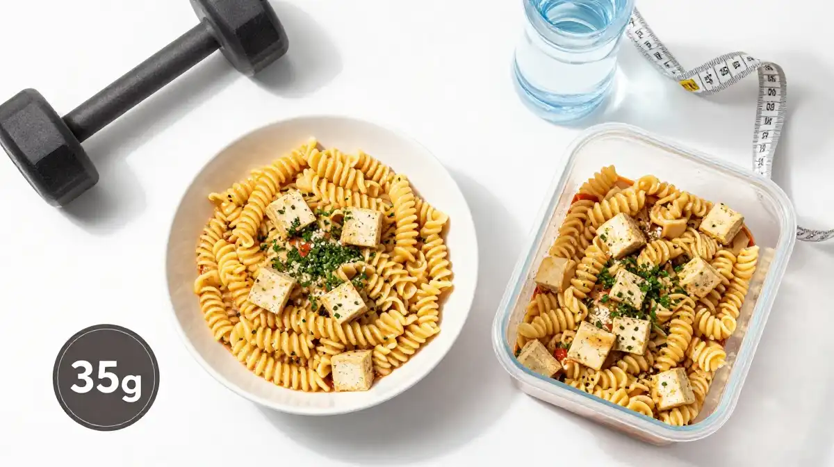 High Protein Tofu Pasta for Fitness Goals and Meal Prep