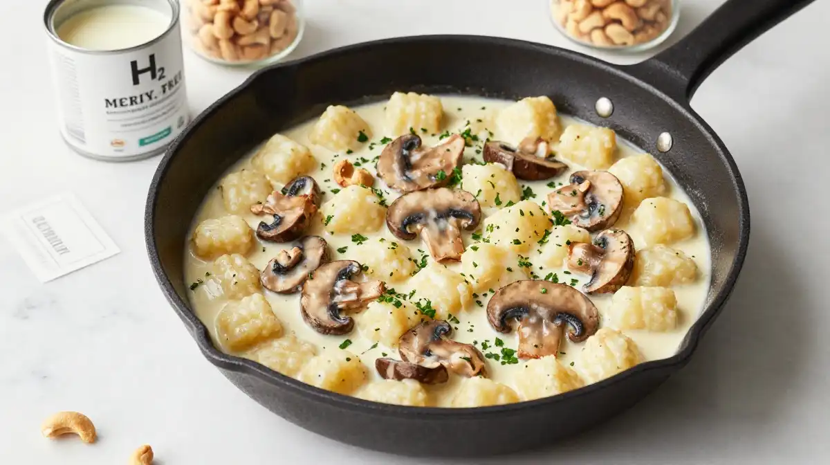 How to Make Mushroom Gnocchi Skillet Without Cream or Dairy