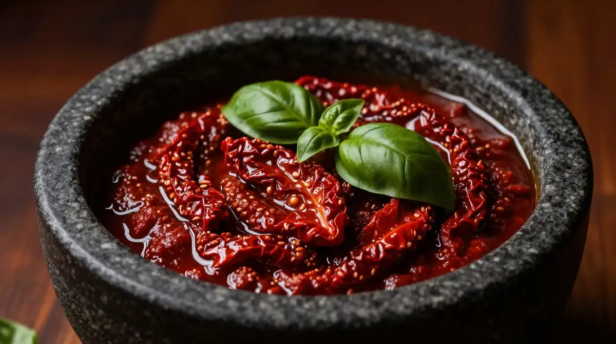 How to Make Red Pepper Pesto With Sun Dried Tomatoes for Extra Depth