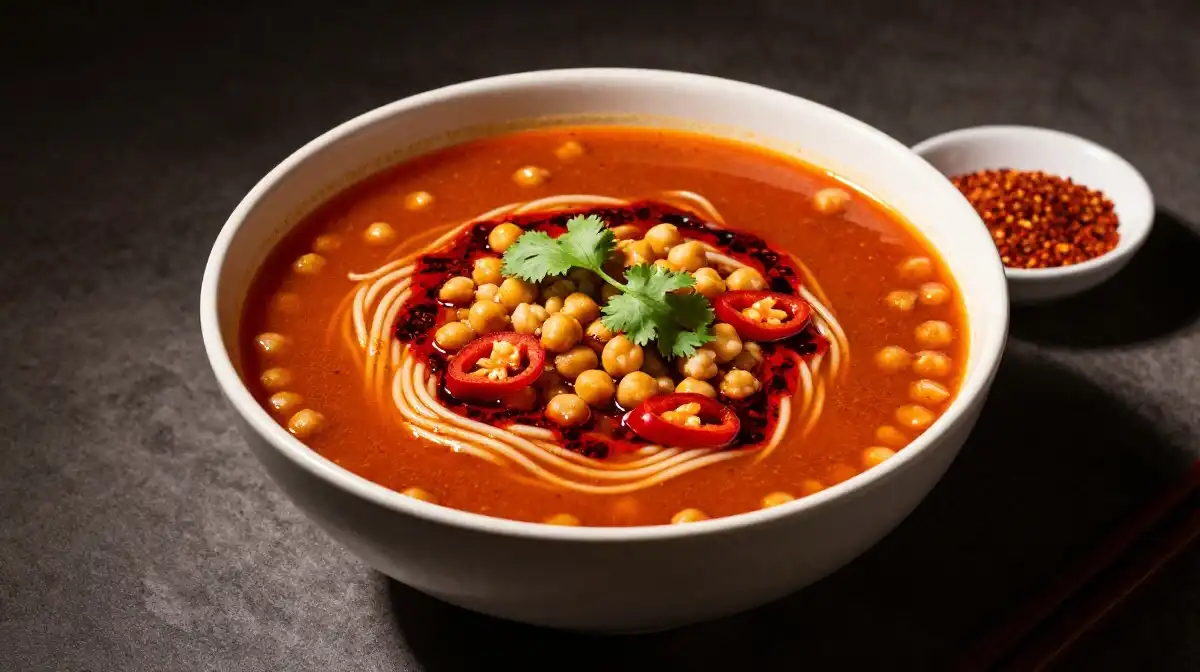 How to Make Spicy Chickpea Noodle Soup With Bold Flavors