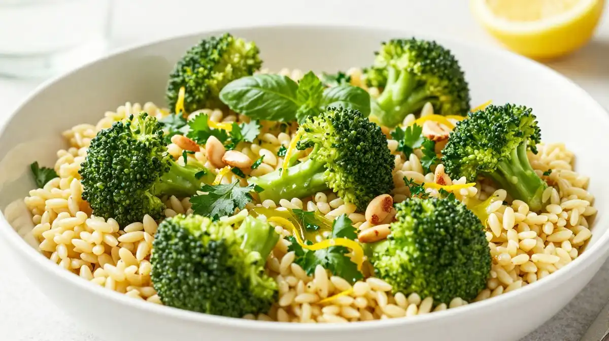 How to Make Vegan Broccoli Orzo With Fresh Herbs and Lemon