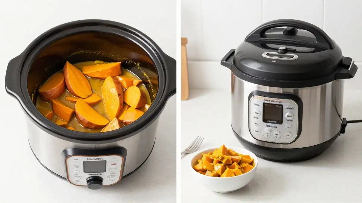 How to Make Sweet Potato Curry in Slow Cooker and Instant Pot