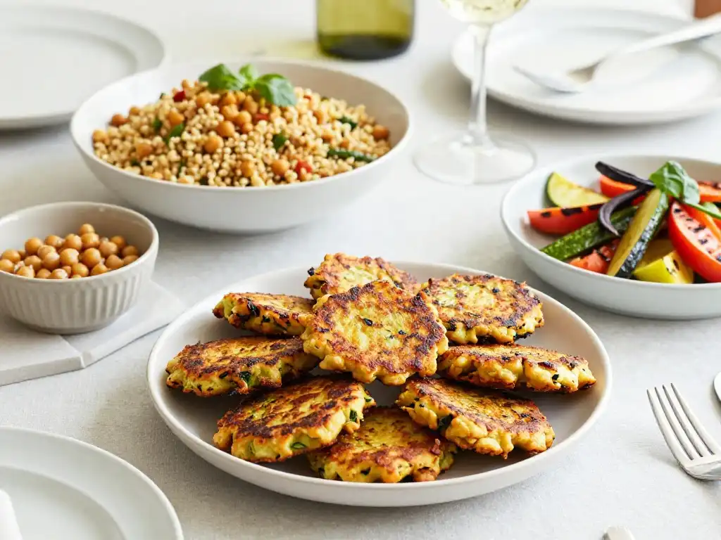 How to Serve Chickpea Zucchini Fritters as Appetizer Main or Side Dish