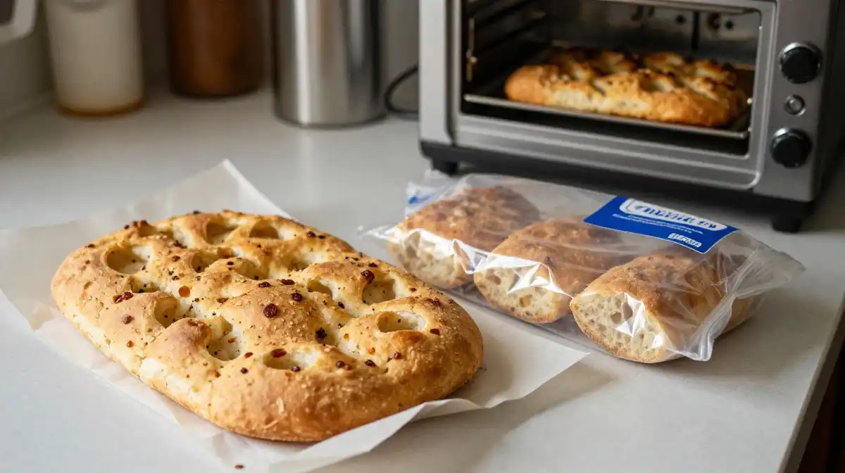 14. How to Store Freeze and Reheat No Knead Focaccia Without Losing Any Crispiness