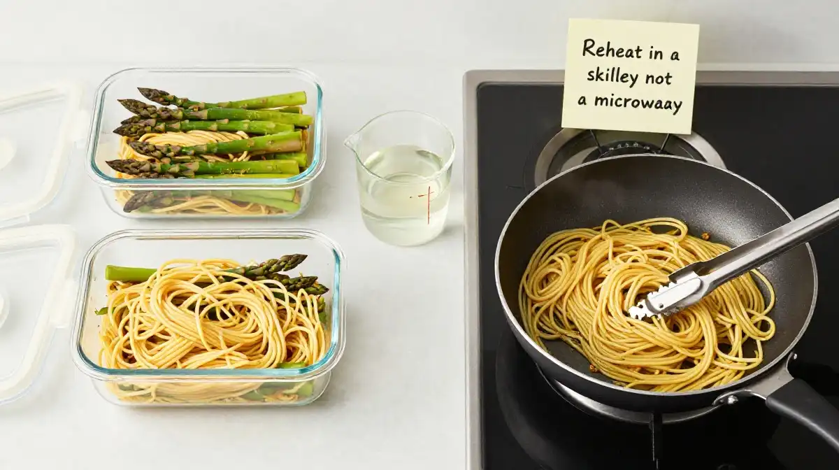 How to Store Reheat and Serve Asparagus Pasta at Its Very Best