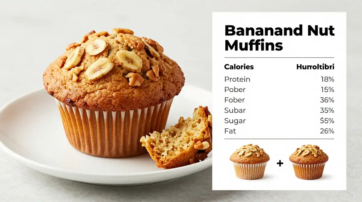 Nutritional Information for Healthy Banana Nut Muffins