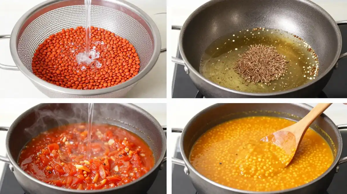 Step-by-Step Instructions for Easy Red Lentil Dal