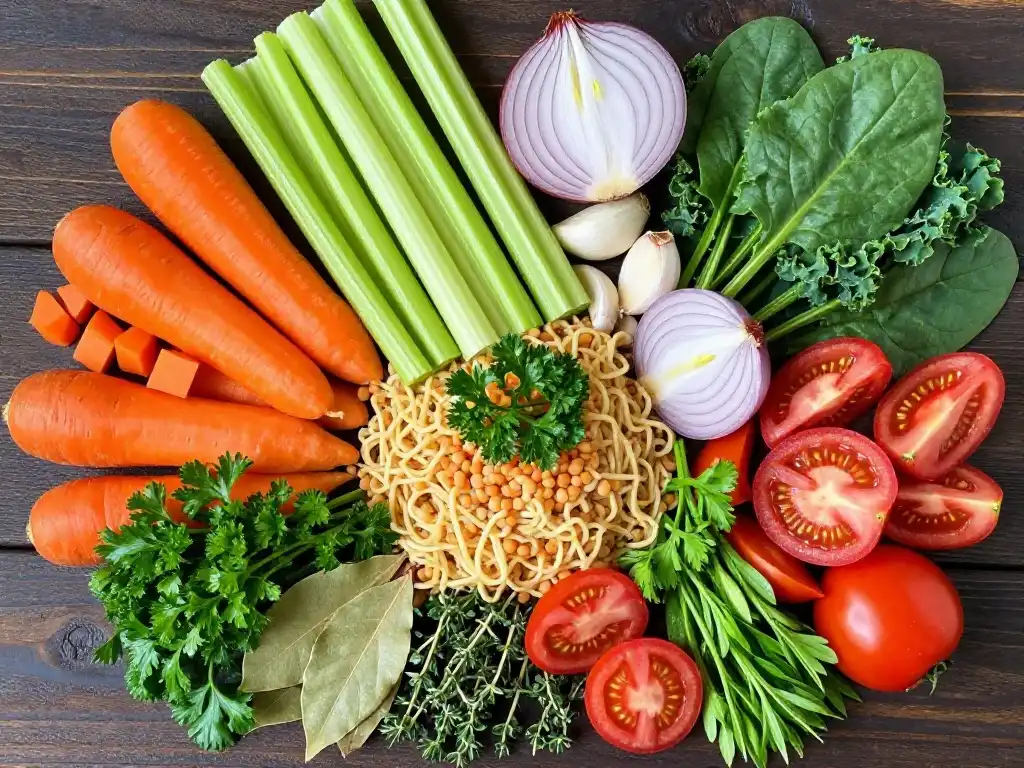 Best Vegetables and Herbs to Add to Your Lentil Noodle Soup