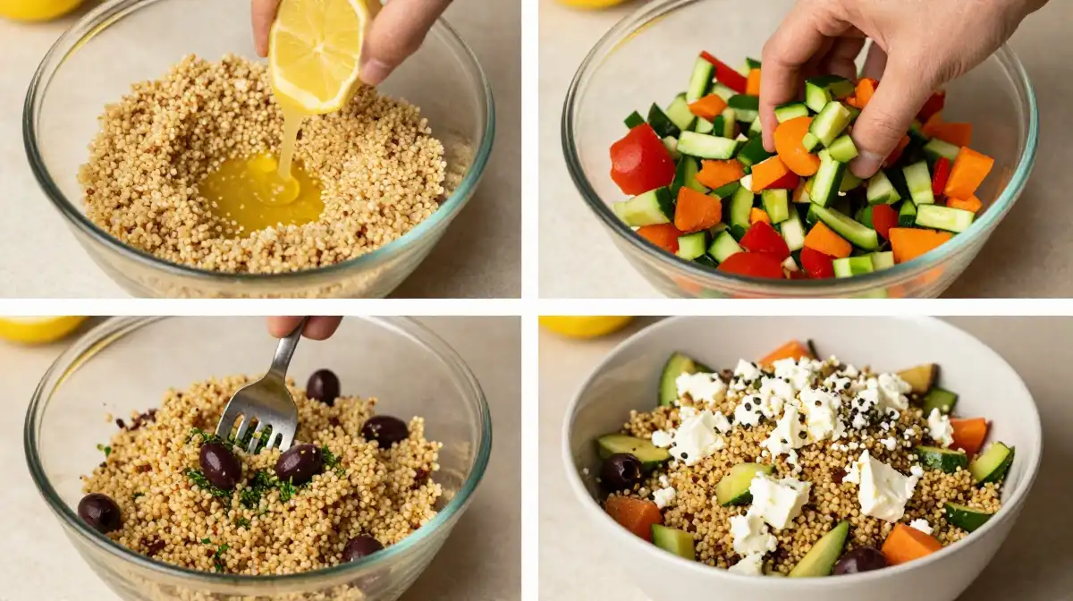 How to Make Classic Greek Quinoa Salad Step by Step