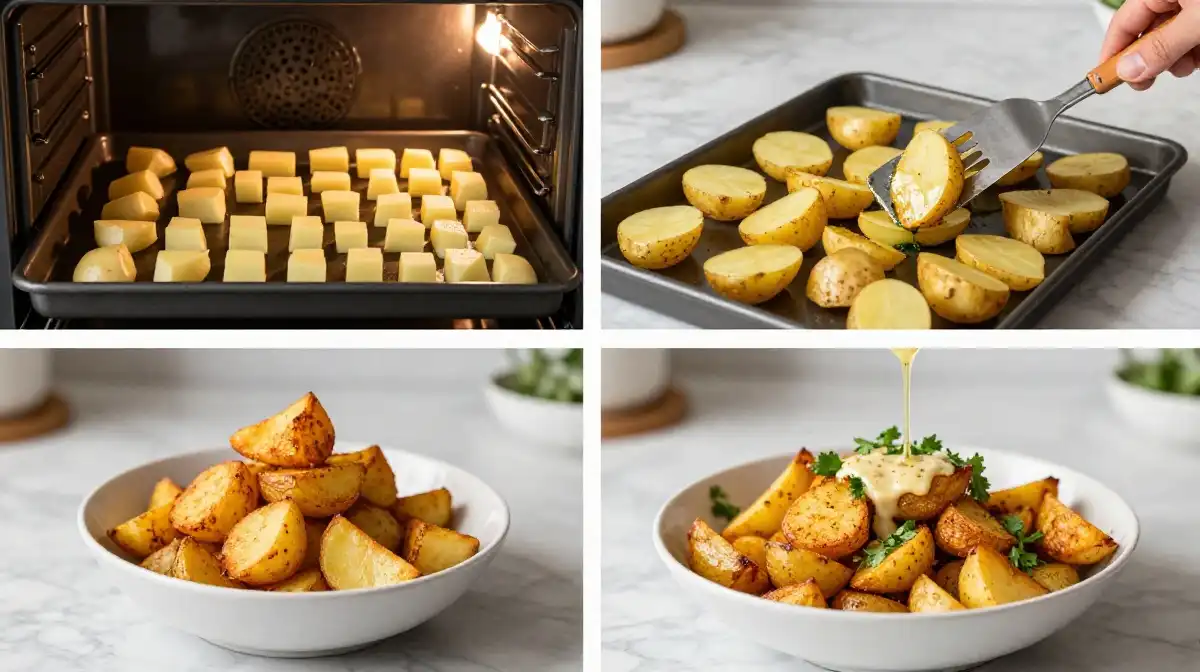 How to Make Batata Harra Lemony Crispy Roasted Potatoes Step by Step