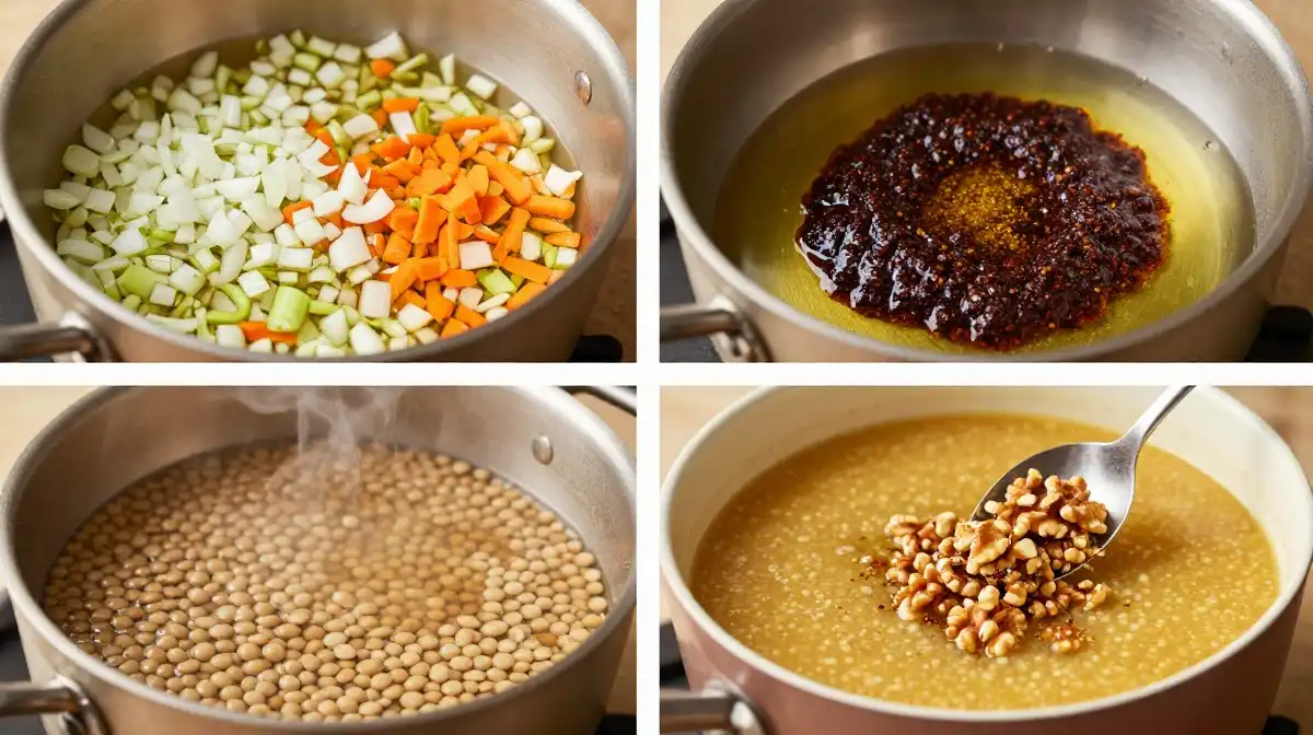 How to Make Easy Lentil Soup With Walnut Gremolata Step by Step