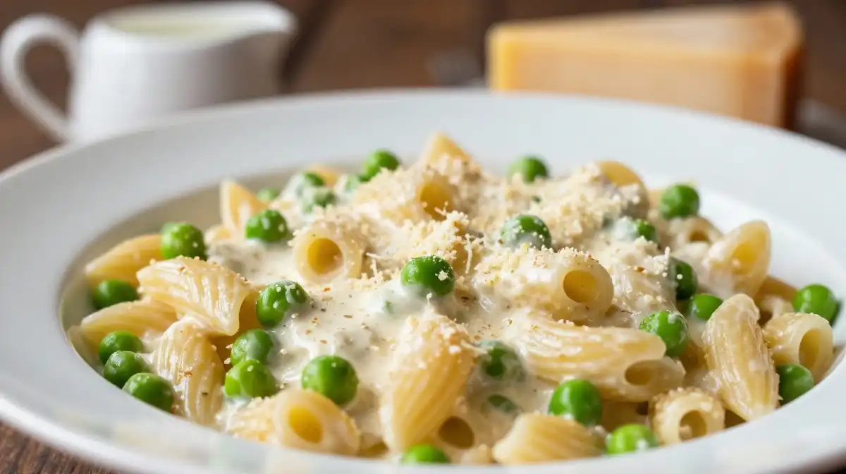 How to Make Creamy Pasta and Peas With Parmesan and Heavy Cream