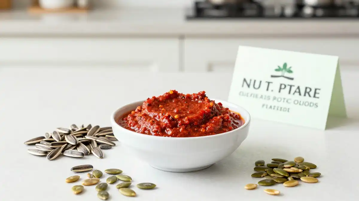 How to Make Nut Free Red Pepper Pesto for Allergy Friendly Cooking