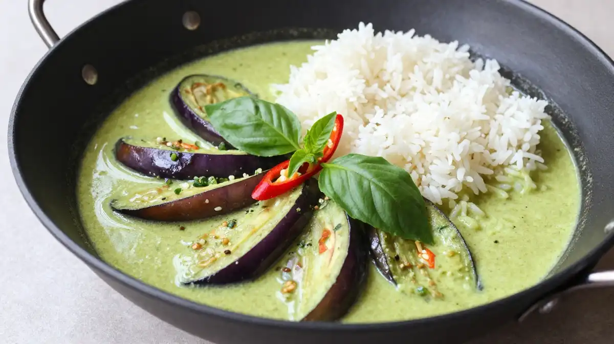 How to Make Thai Eggplant Curry With Coconut Milk and Fresh Basil