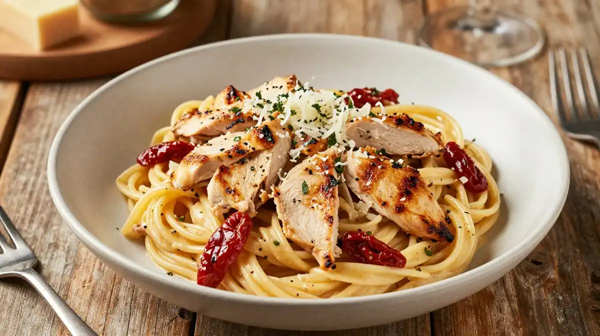 7. Sun Dried Tomato Pasta With Chicken for a Hearty Satisfying Meal