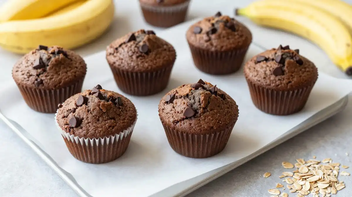 8. Gluten Free Banana Chocolate Muffins That Taste Absolutely Incredible