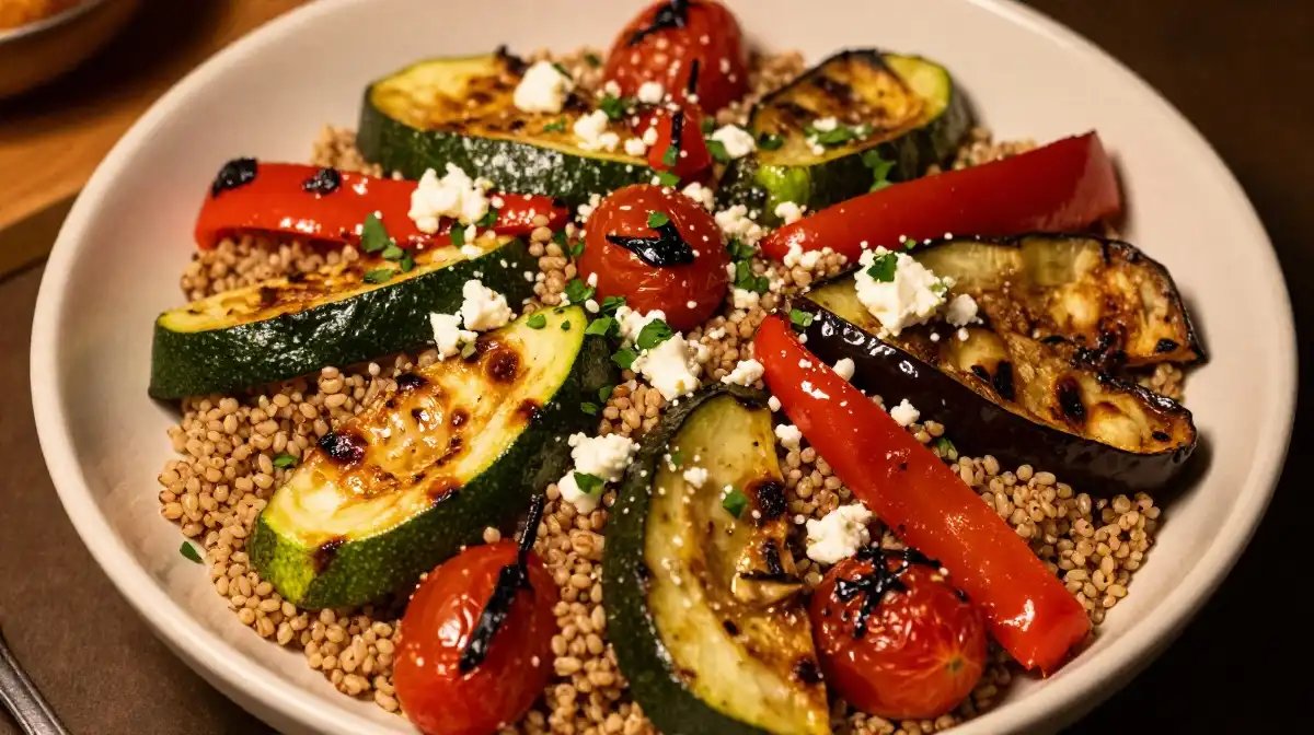 Greek Quinoa Salad With Roasted Vegetables for Deeper Richer Flavor